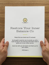 Load image into Gallery viewer, Professional CV writing with Restore Your Inner Balance Co